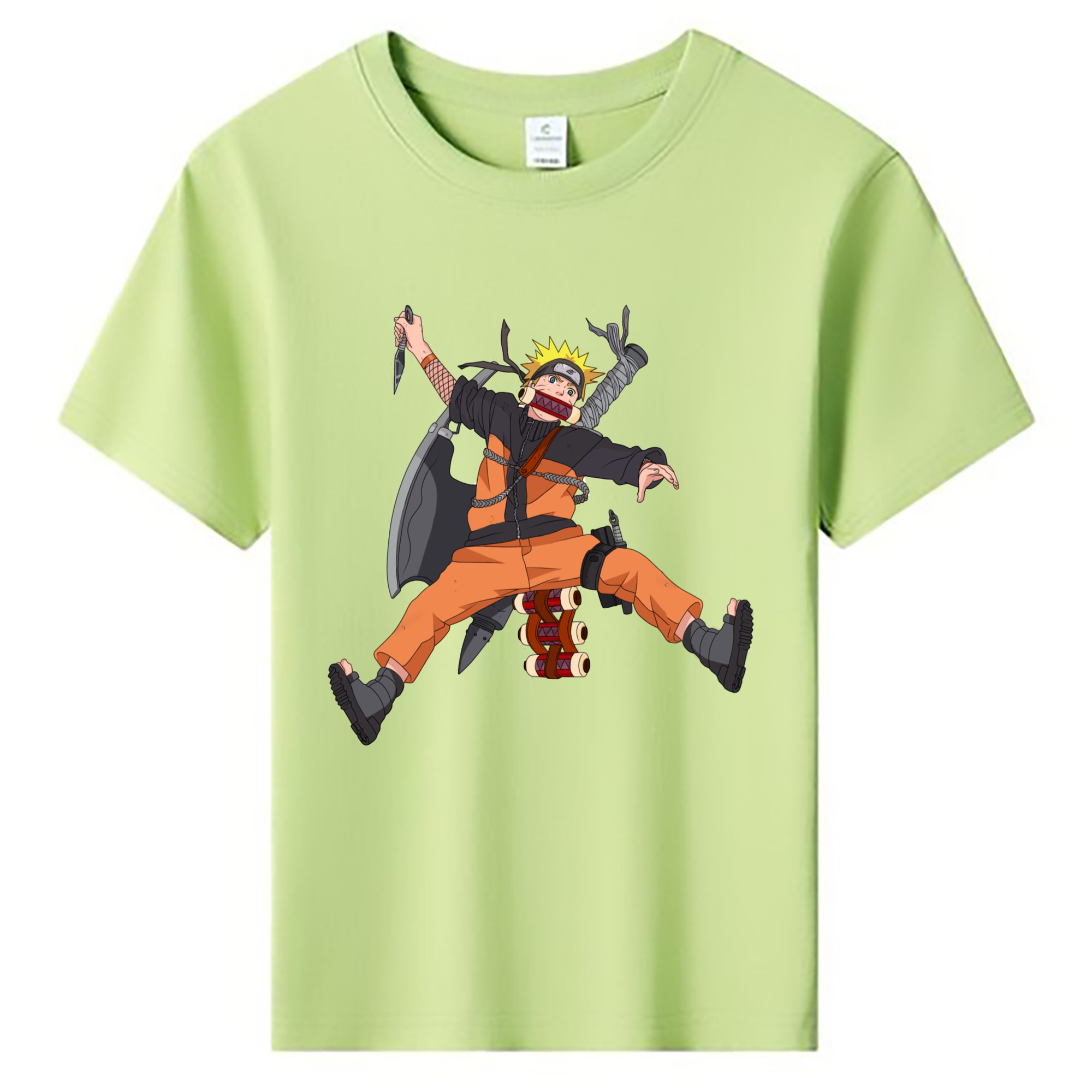 （画像用） NARUTO -ナルト- うずまき ナルト Uzumaki Naruto 綿100％キッズTシャツ（フロントプリント）